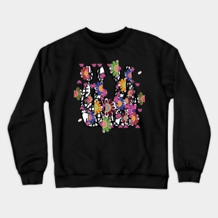 Colorful modern digital abstract geometric wall decoration art Crewneck Sweatshirt